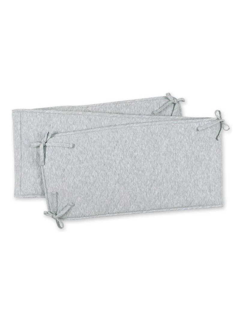 Bemini Tour de lit et parc Pady quilted jersey Gris chiné
