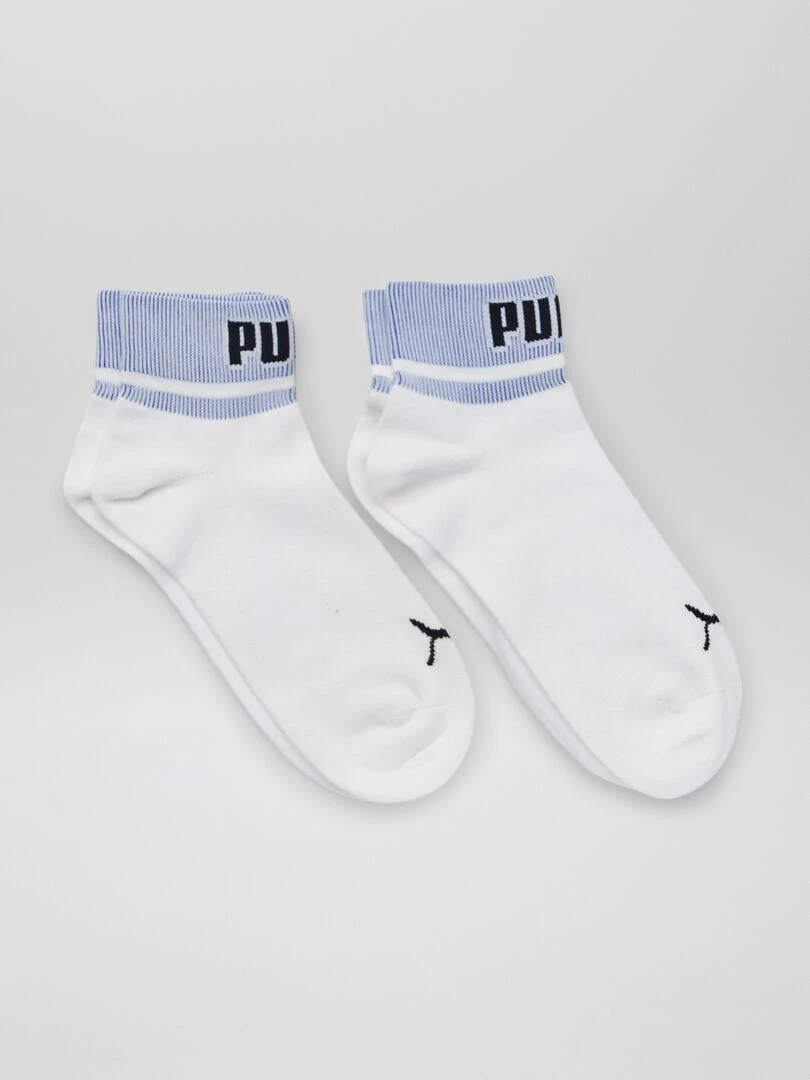 Chaussettes mi hautes 'Puma' Lot de 2 Blanc/bleu