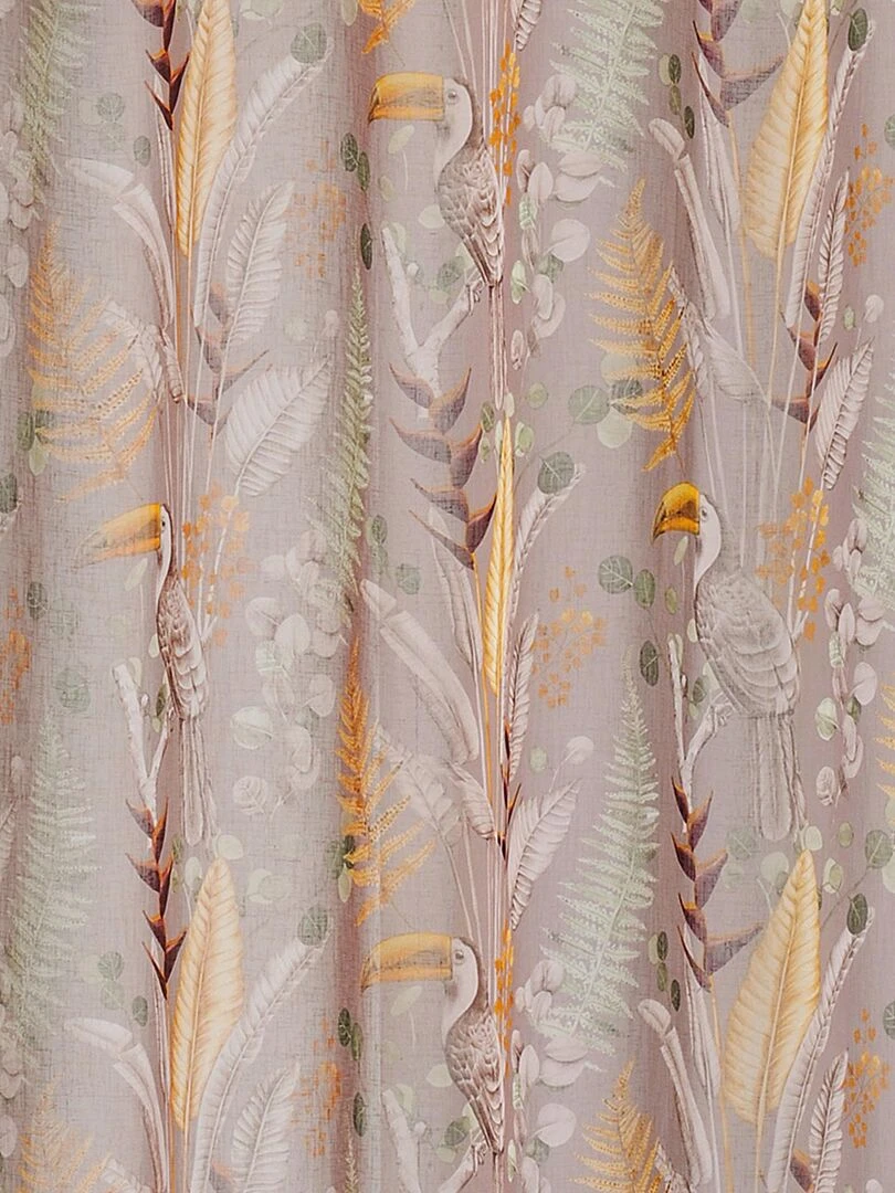 Voilage esprit paradisiaque Taupe