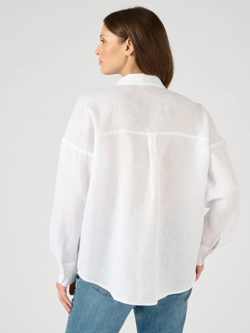 Chemise pur lin   Damart   Blanc
