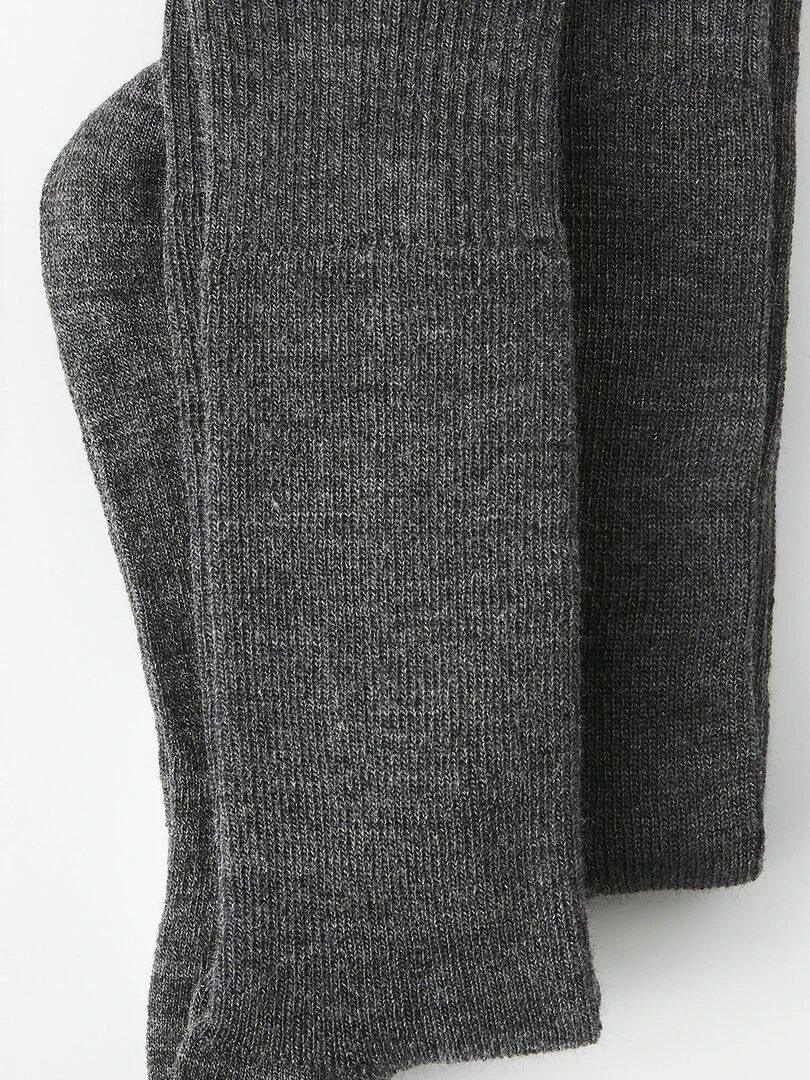 Lot de 2 paires de chaussettes mélange laine et Thermolactyl   Damart   Gris