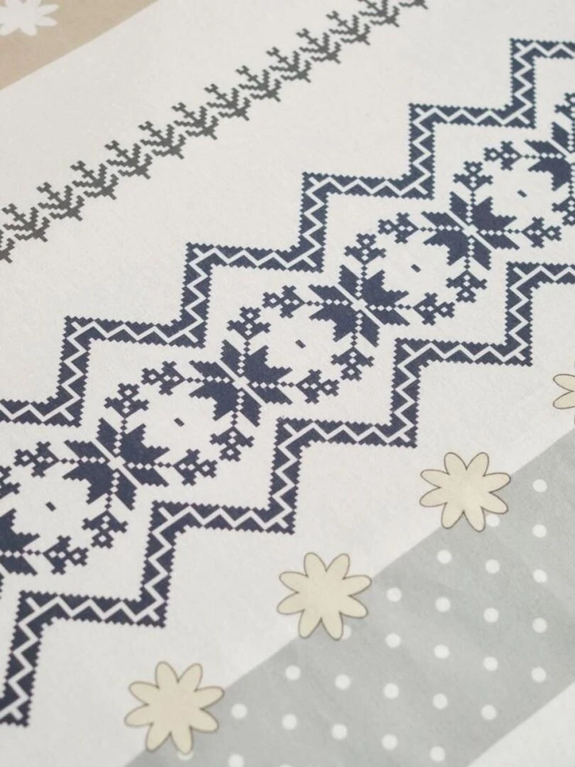 Housse de couette  flanelle Today 2.20 + taie(s) 100% coton   Bleu