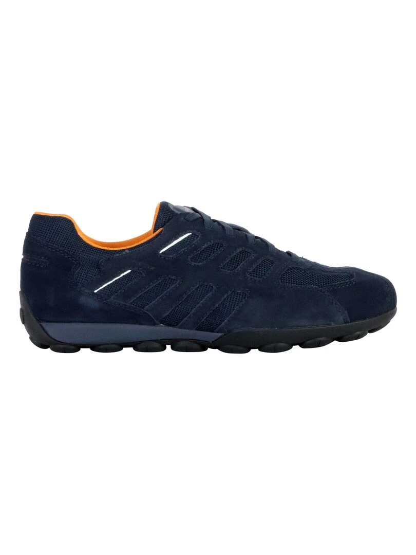 Basket Cuir Geox Snake Bleu