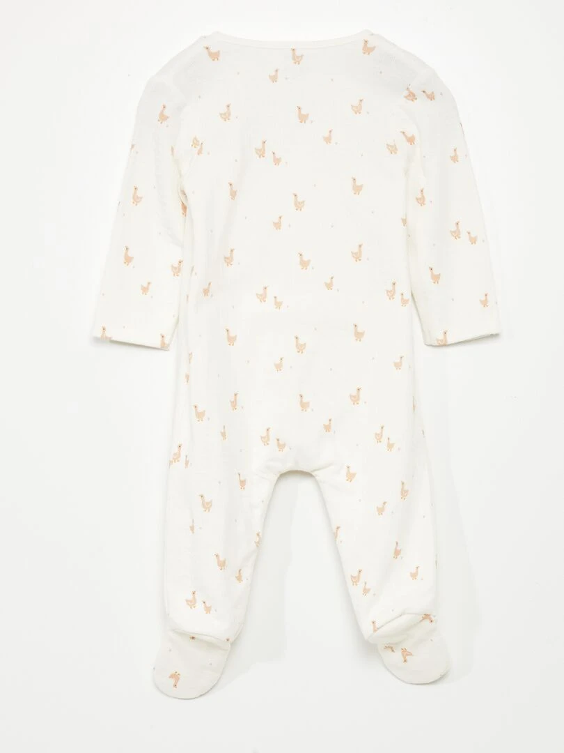 Combinaison cache cœur en maille Beige