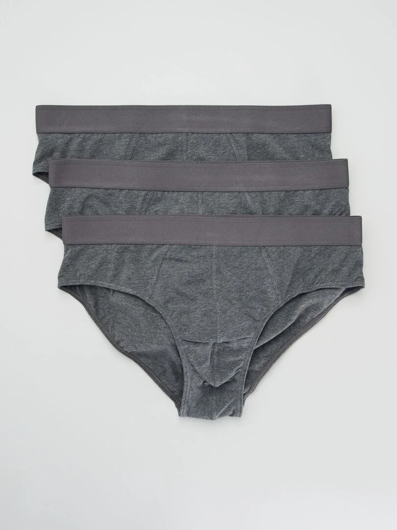 Lot de 3 slips unis Gris