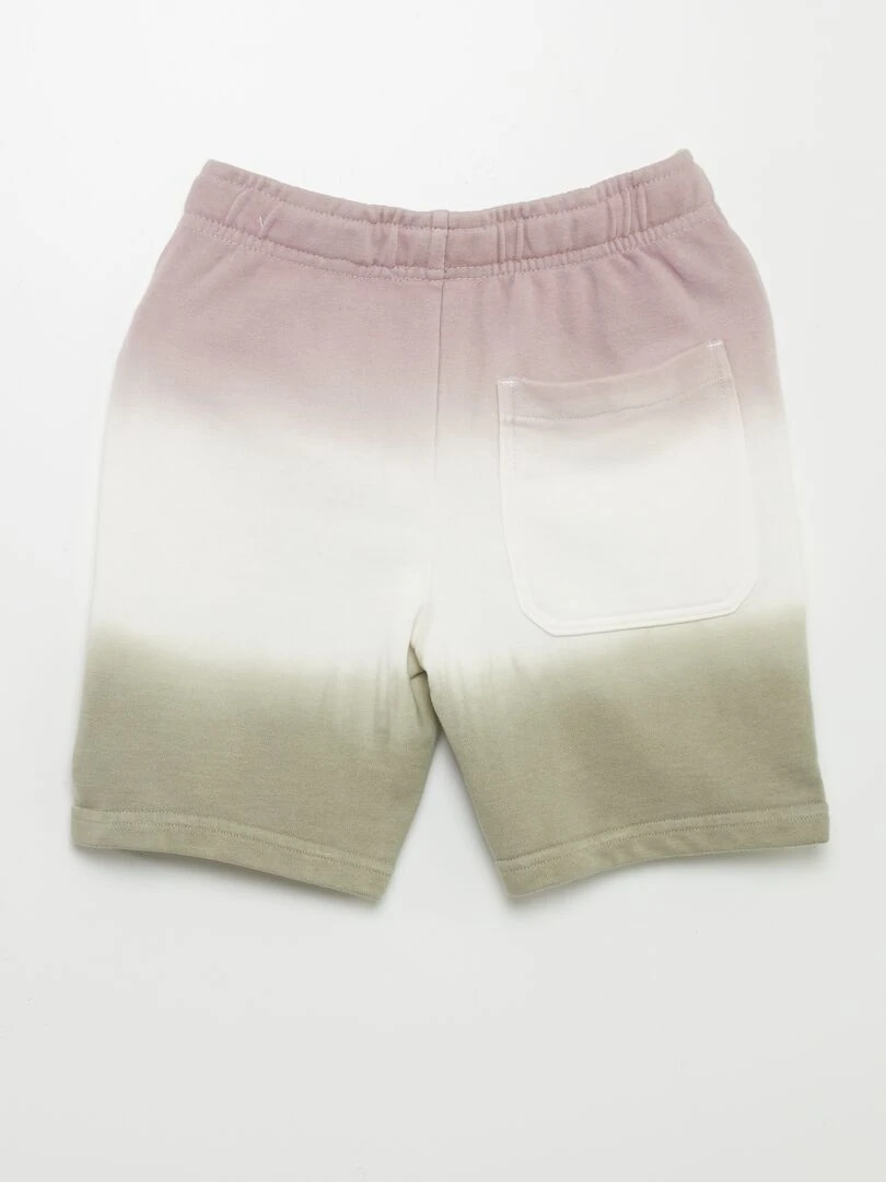 Bermuda en molleton tie and dye   Kaki