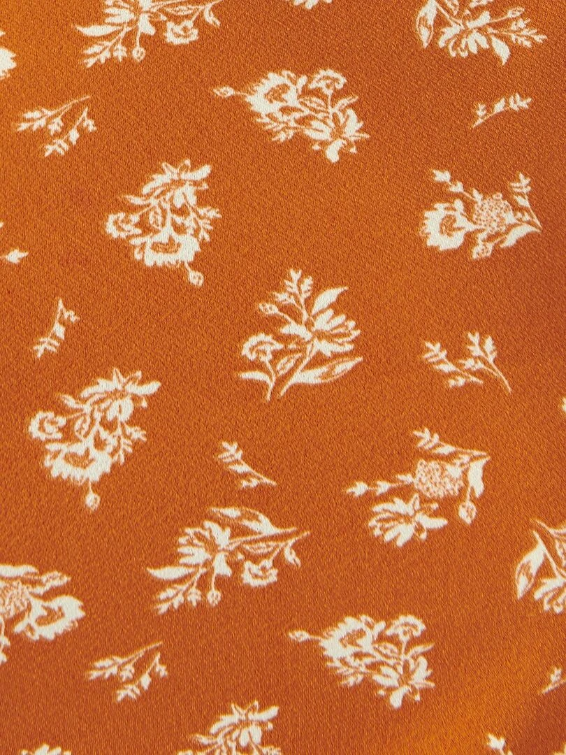 Tee shirt col montant imprimé manches longues   Damart   Orange