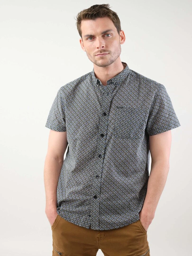 Chemise en coton pour homme 'Deeluxe' Noir