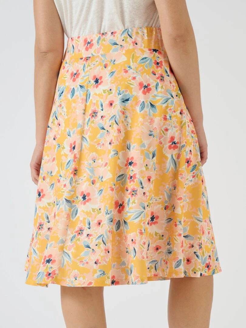 Jupe ceinture à boucle   Damart   Jaune