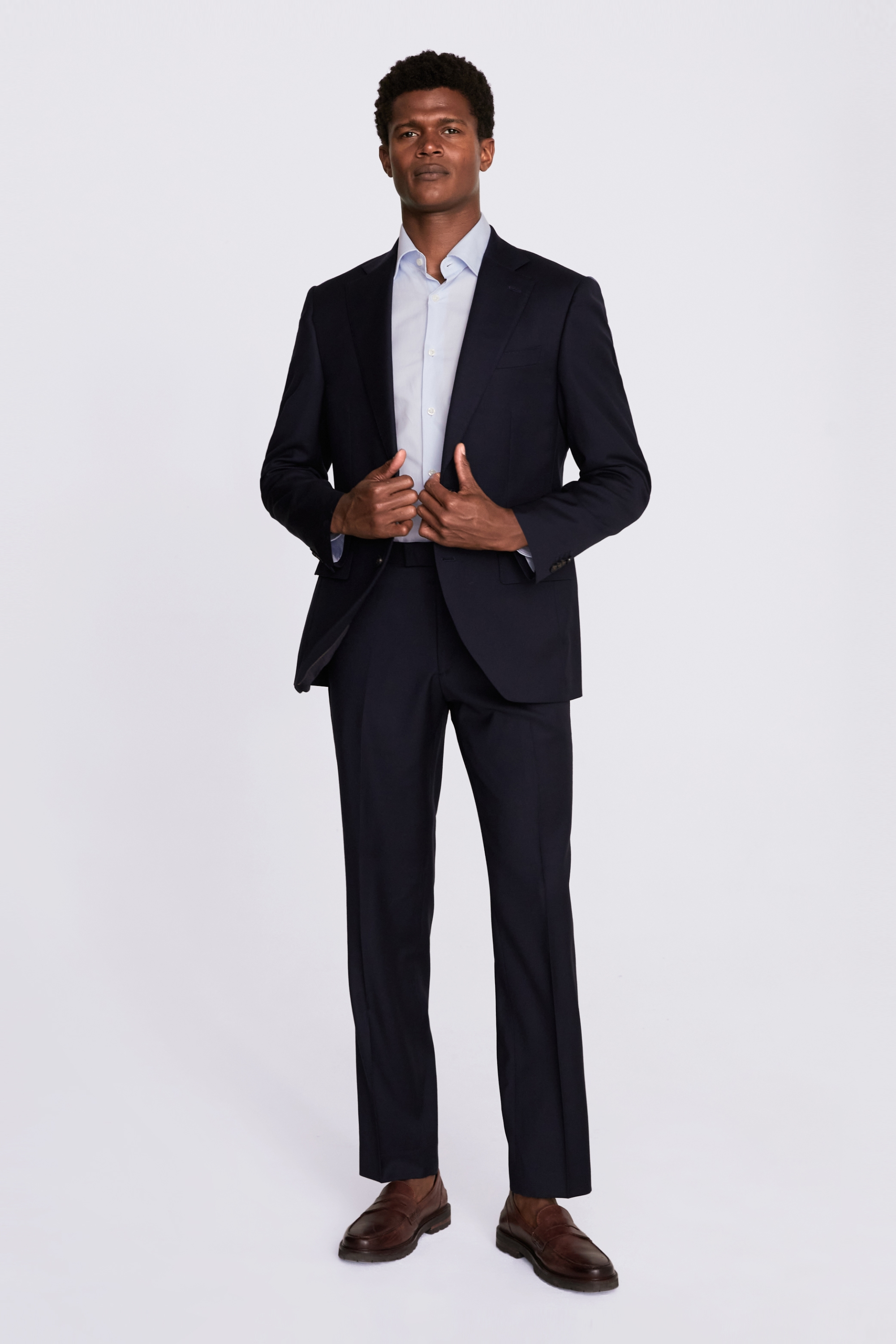Italian Tailored Fit Blue Check Jacket   Buy Online at Moss