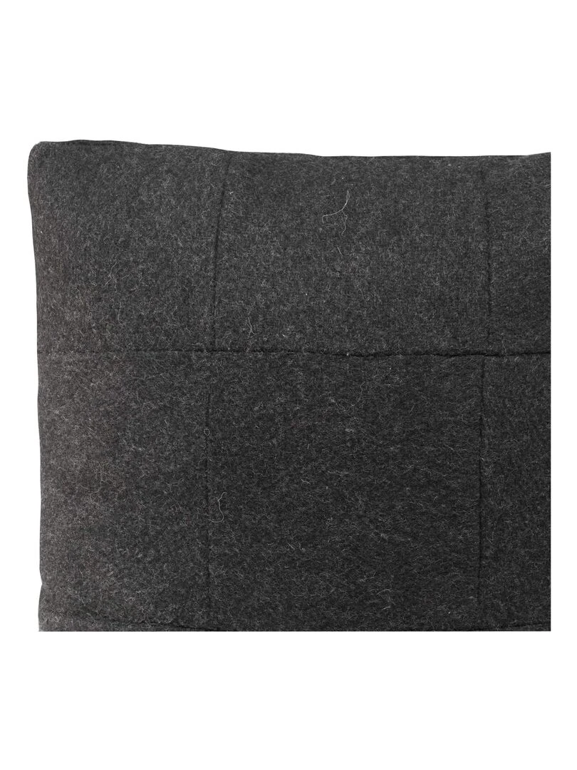 Housse de coussin décoratif Square felt "Happyfriday"   Noir
