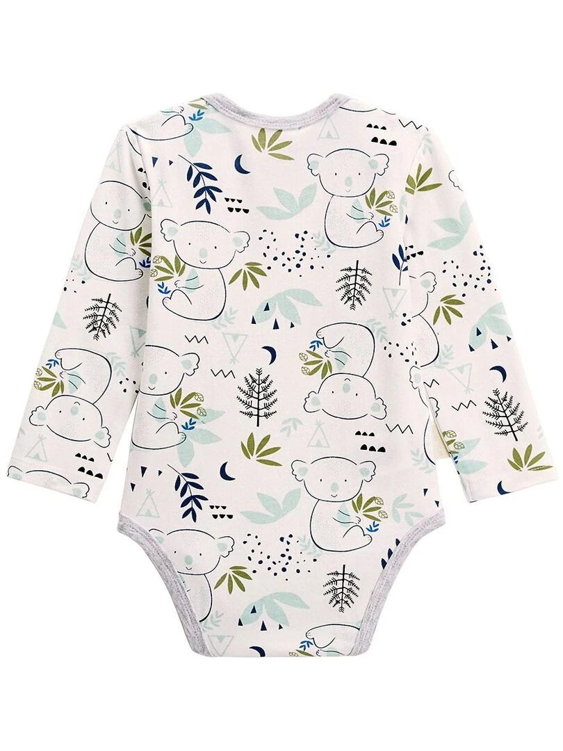 Lot de 2 bodies bébé manches longues Yakutat   Gris Gris