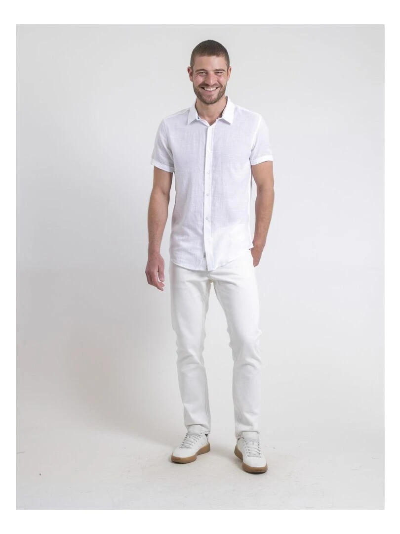 Chemise manches courtes DAPERMI   Blanc