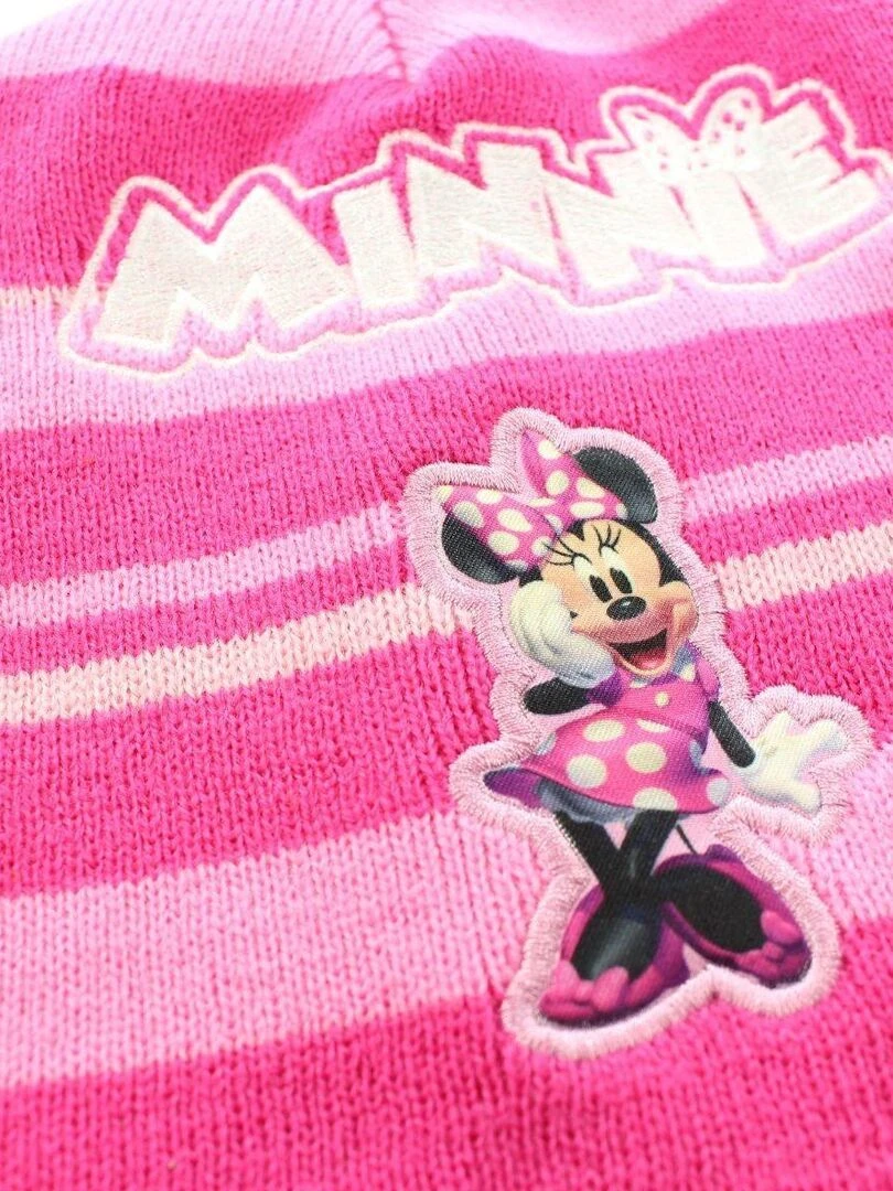 Disney   Bonnet gant fille Imprimé Minnie   Rose foncé