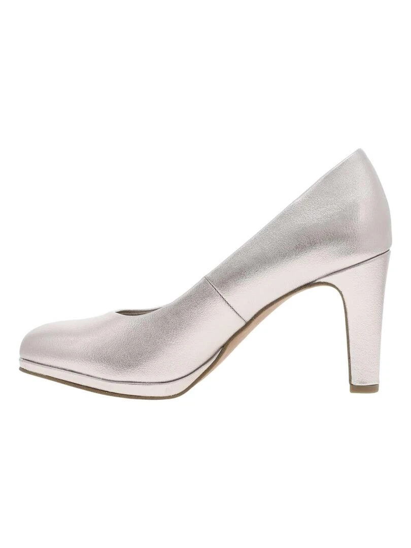 MARCO TOZZI   Escarpins talon décroché haut   Gris