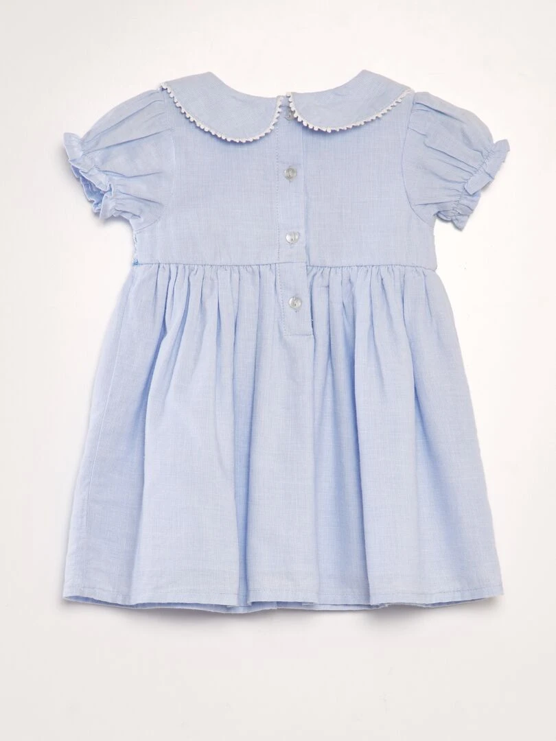 Robe col claudine Bleu