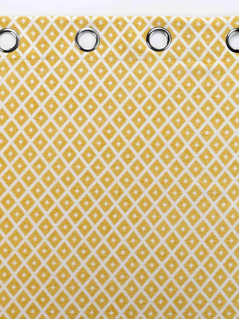 Rideau en jacquard   Jaune