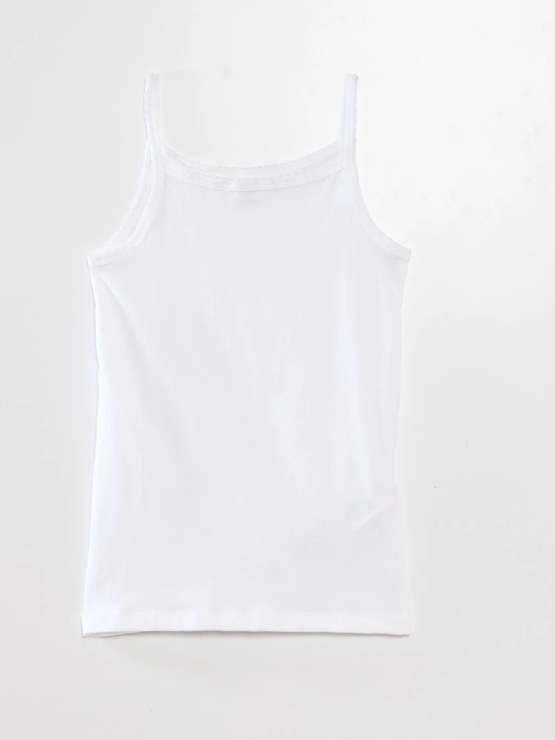 Lot de 3 débardeurs coton Blanc