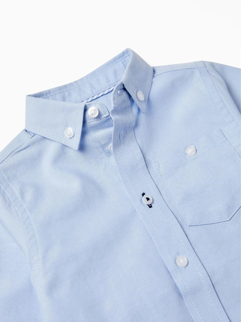 Chemise à Manches Longues en Coton Bébé Garçon manches longues ALPINE LUXURY   Bleu clair