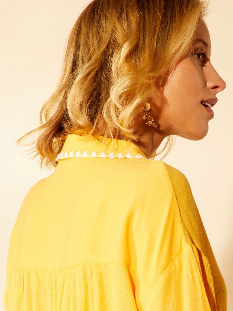 Chemise de plage mi longue   Orange