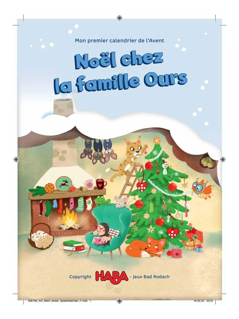 Mon premier calendrier de l'Avent à jouer Noël chez la famille Ours N/A