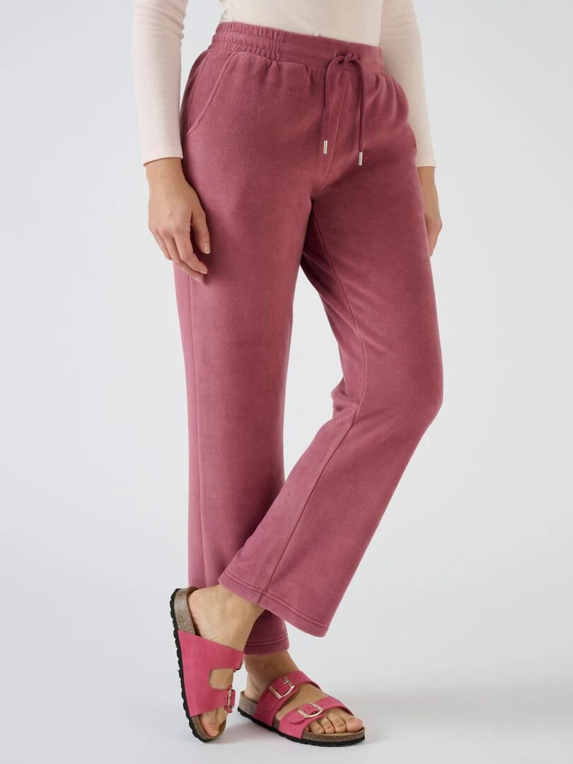 Pantalon en maille micropolaire   Happy D. by Damart   Rose