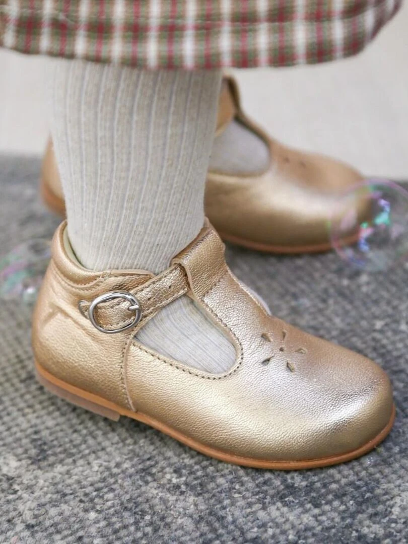 Salomé cuir Vicky   Or rose