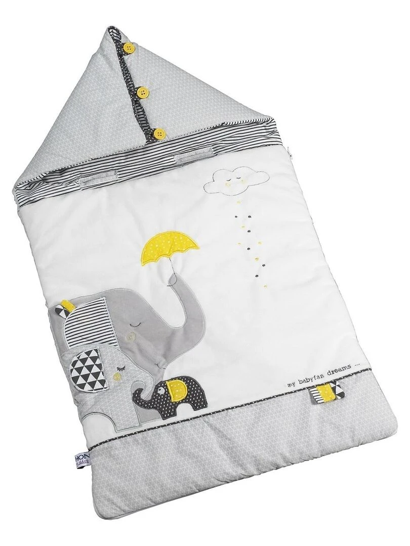 Nid d'ange Nomade bébé 0 3 mois en coton gris SAUTHON Gris