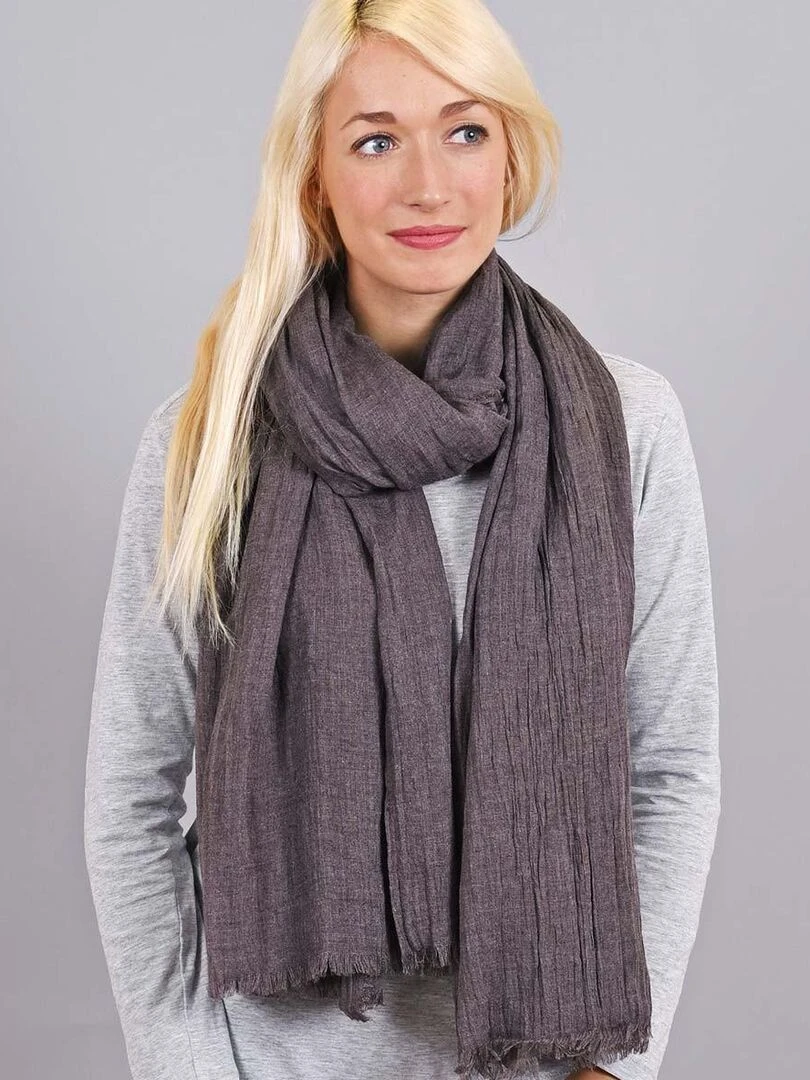 Chèche Froissé Touch Gris foncé