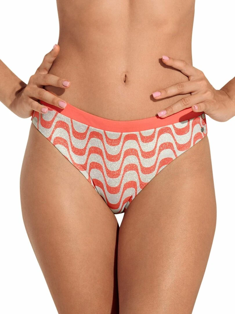 Bas maillot slip de bain taille haute Iceland Orange