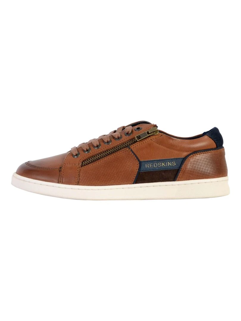 Basket Cuir Redskins Distrait Marron