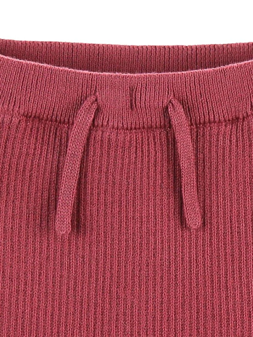 Pantalon en tricot  lie de vin   Noukie's   Rouge