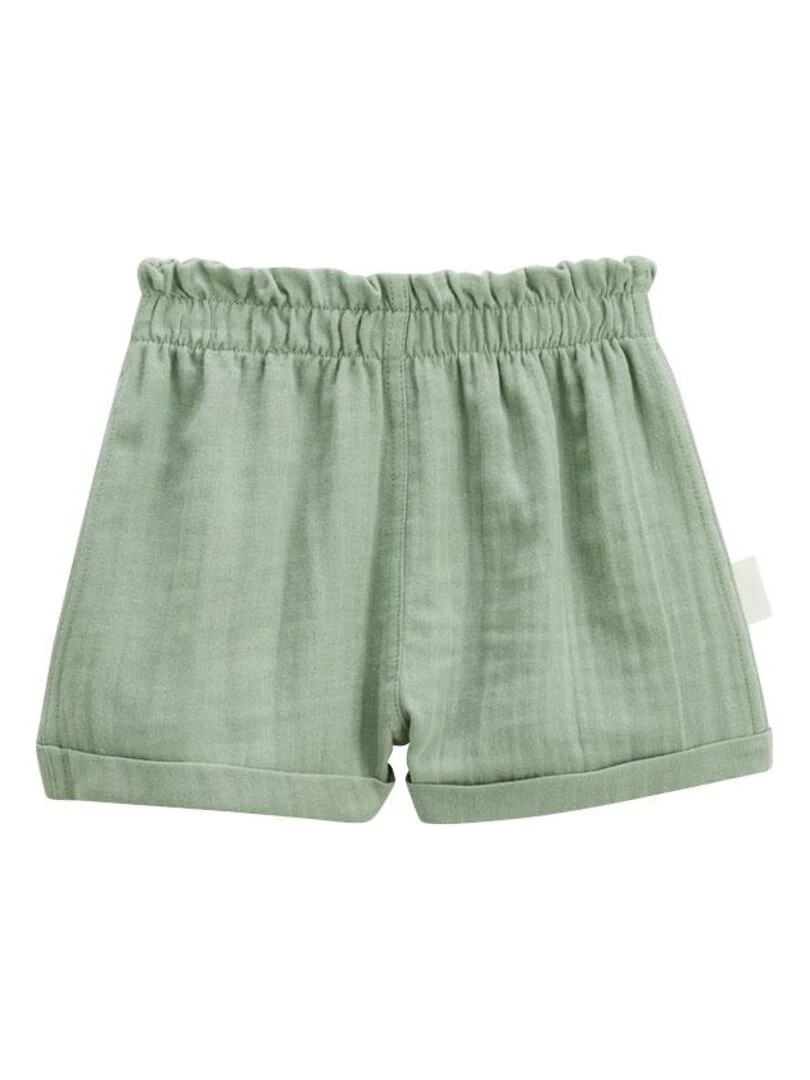 Short enfant en gaze de coton Calipso Kaki