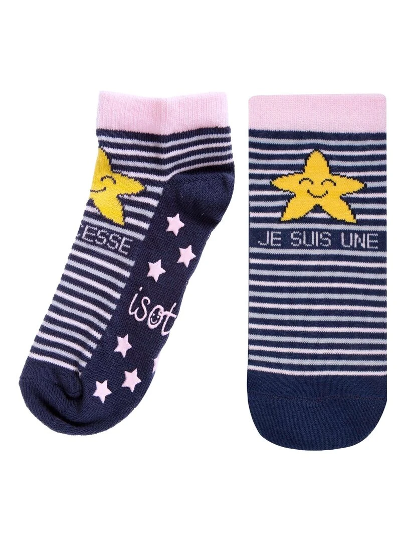 Chaussettes antidérapantes Étoile 27/34 Rose