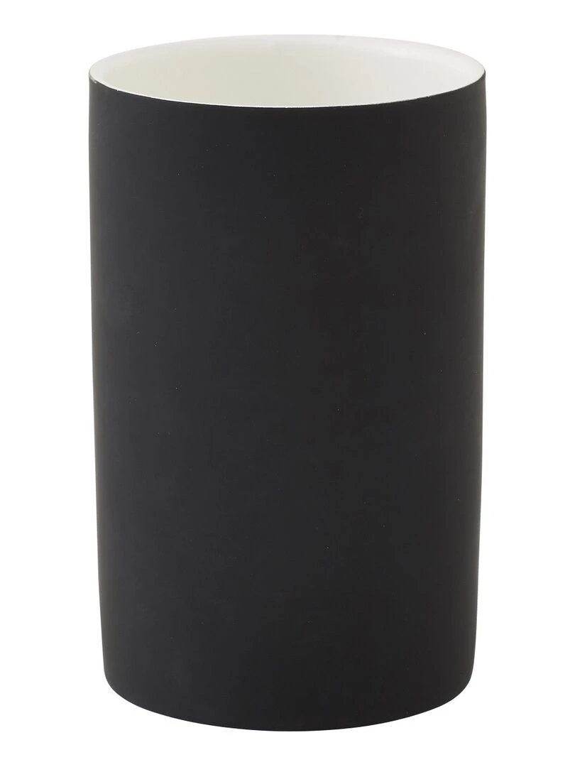 Guy Levasseur Porte brosse à dents en céramique noir et blanc Noir