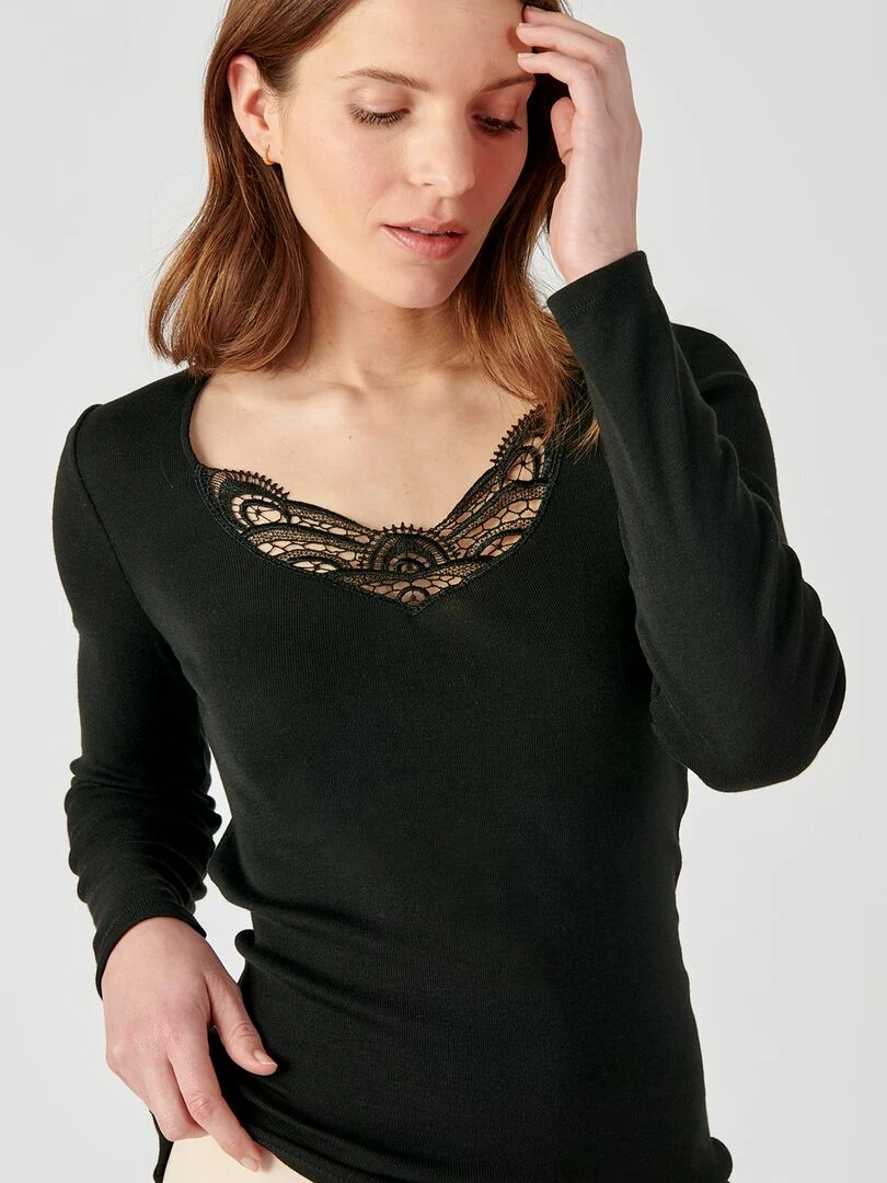 T shirt 'Damart' thermolactyl Niveau 3   noir