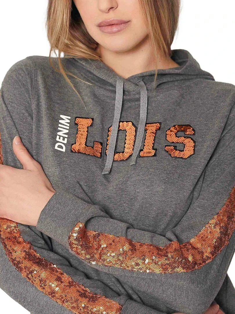 Pyjama pantalon sweat capuche Bright   Gris