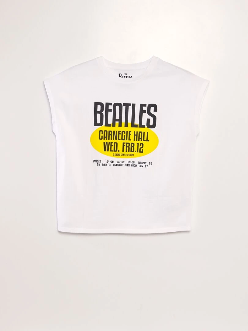 T shirt 'The Beatles' blanc