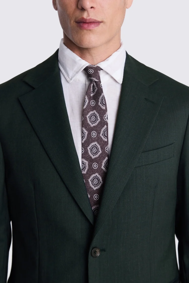 Italian Tailored Fit Green Half Lined Jacket    Buy Online at Moss