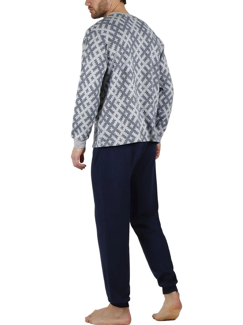 Pyjama pantalon et haut Jacquard Racing Antonio Miro Gris