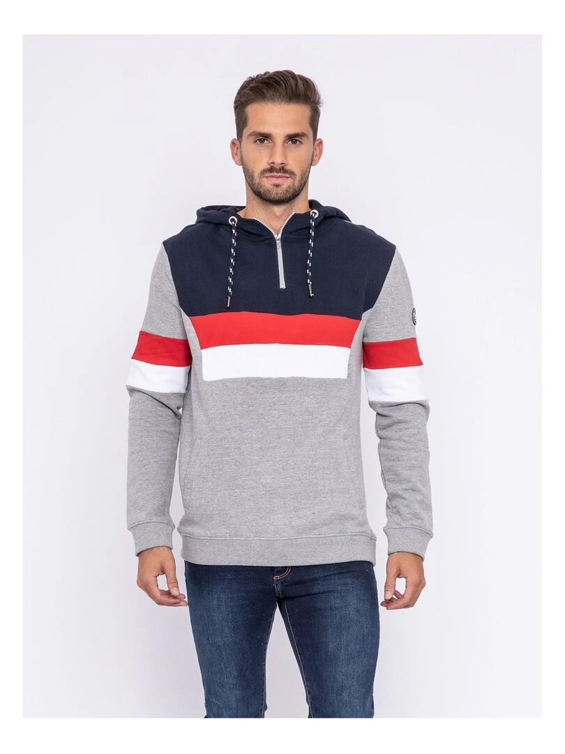 Sweat capuche pur coton WIKO Gris