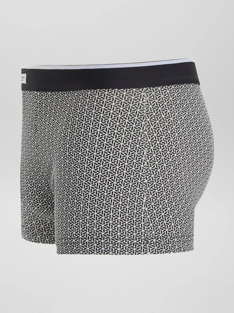 Lot 3 boxers stretch   Blanc/noir