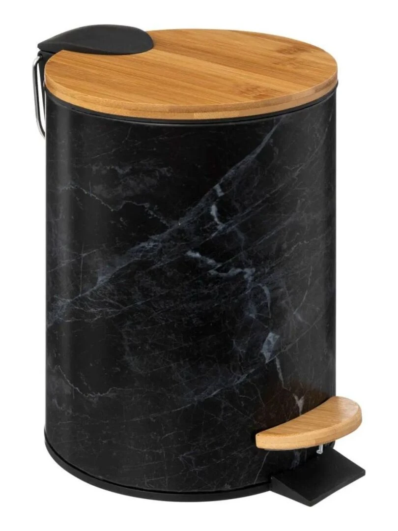 Poubelle à pédale Soft close 3L Lea noir Noir