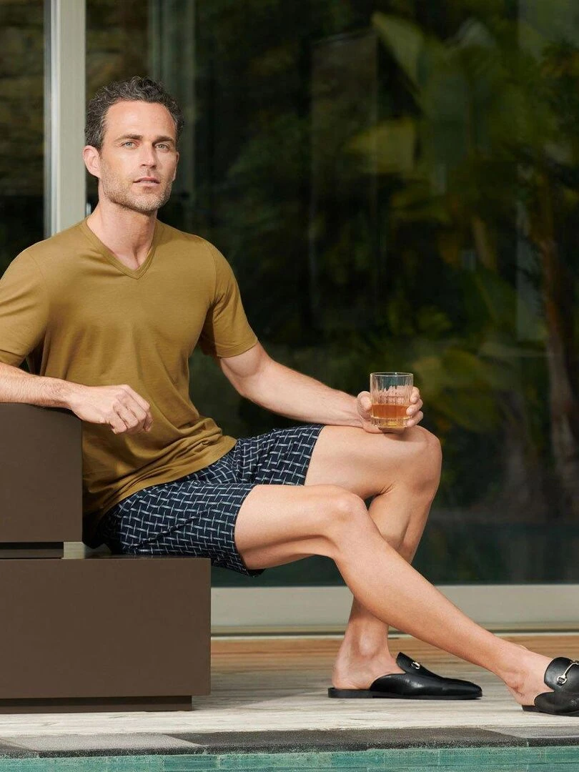 Ensemble pyjama court Boulevard   Beige