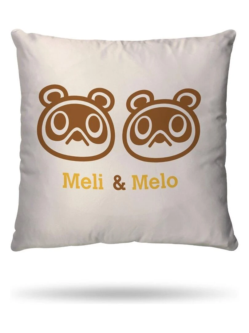 Housse de couette Animal Crossing Méli & Mélo 140x200 cm   100% Coton   Beige