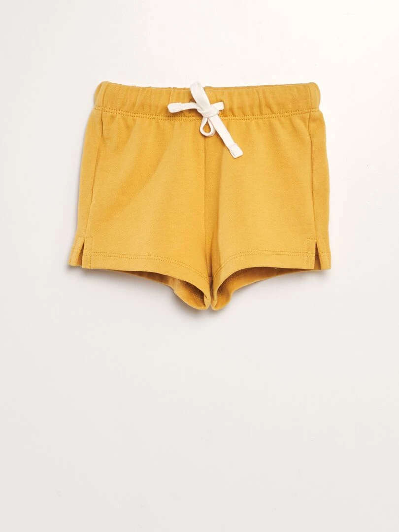 Ensemble débardeur + short   2 pièces   Blanc/jaune