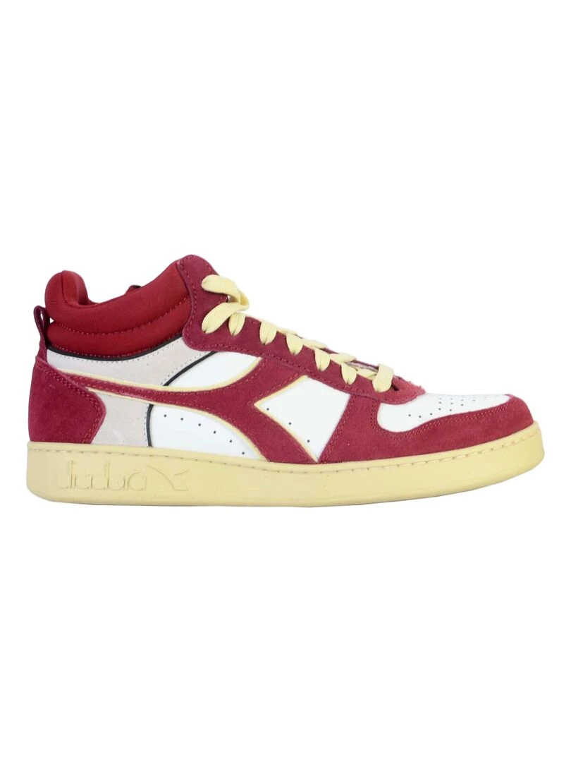 Basket Cuir Diadora Magic Demi Cut Blanc