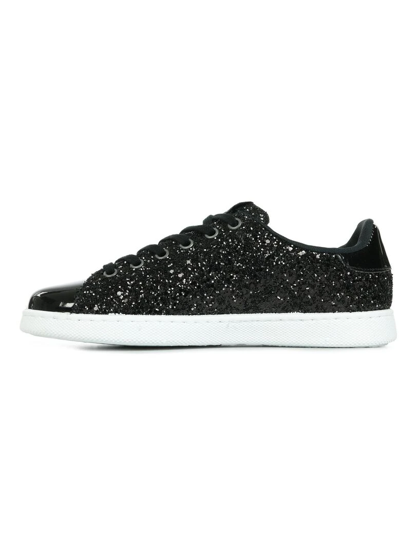 Baskets Victoria Deportivo Tennis Glitter Y Espero   Noir