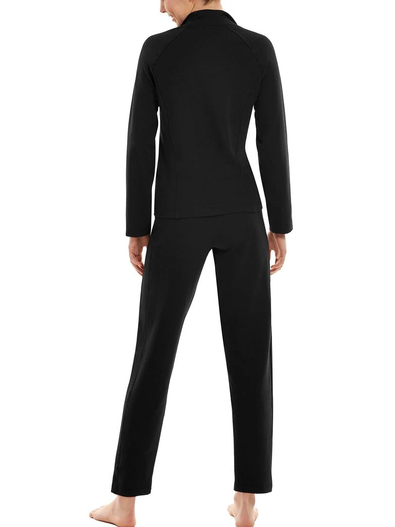 Top zippé manches longues Youthful   Noir