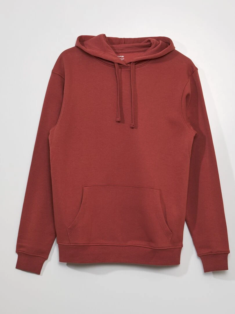 Sweat en molleton à capuche Rouge pâle